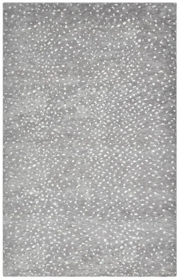 Arvin Modern Classic Grey Wool Dot Patterned Hand Knotted Rug - 8'x10'