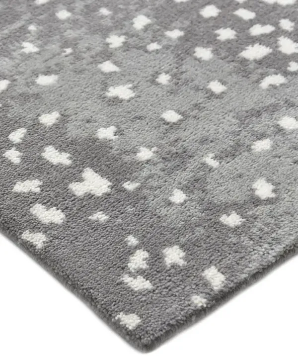 Lewis Modern Grey Wool Animal Patterned Hand Knotted Rug - 8'x10'