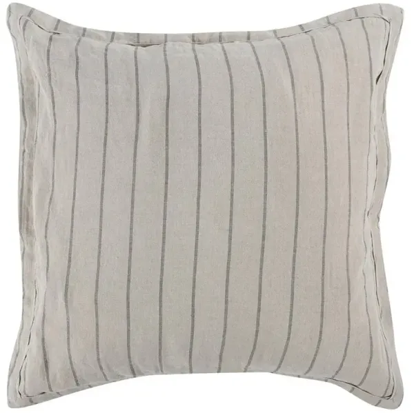 Mavis Modern Classic Natural Striped Linen Sham - Euro