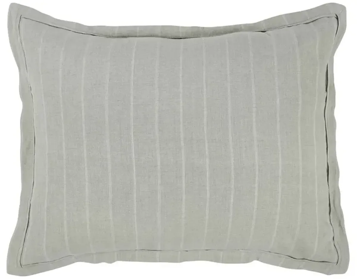 Mavis Modern Classic Sage Striped Linen Sham - King
