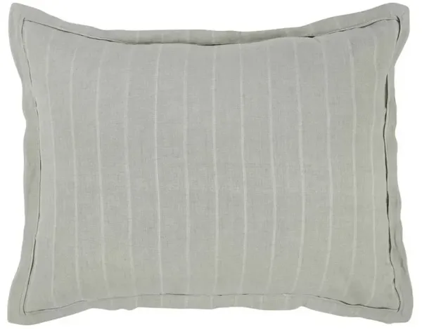 Mavis Modern Classic Sage Striped Linen Sham - Standard