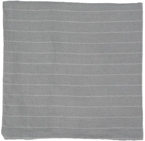 Mavis Modern Classic Blue Striped Linen Duvet - King