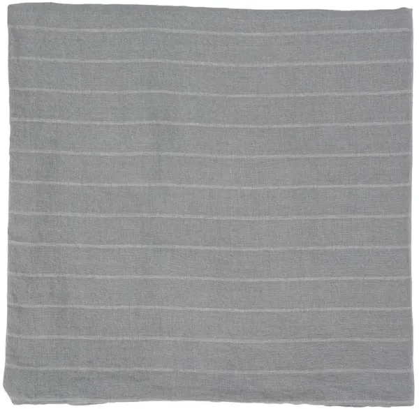 Mavis Modern Classic Blue Striped Linen Duvet - Queen