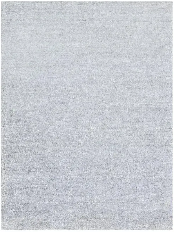 Celeste Modern Classic Chrome Bamboo Silk Solid Hand Knotted Rug - 10'x14'