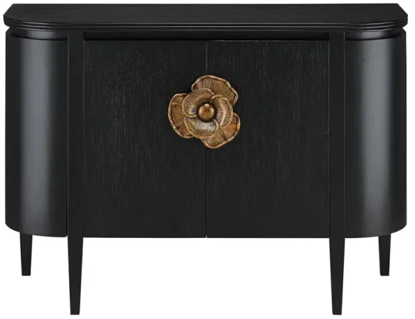 Sazana Modern Classic Black Oak Demilune Sideboard