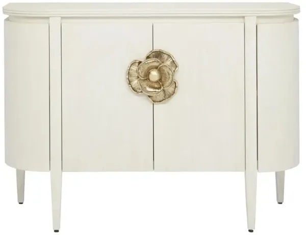 Sazana Modern Classic White Oak Demilune Sideboard