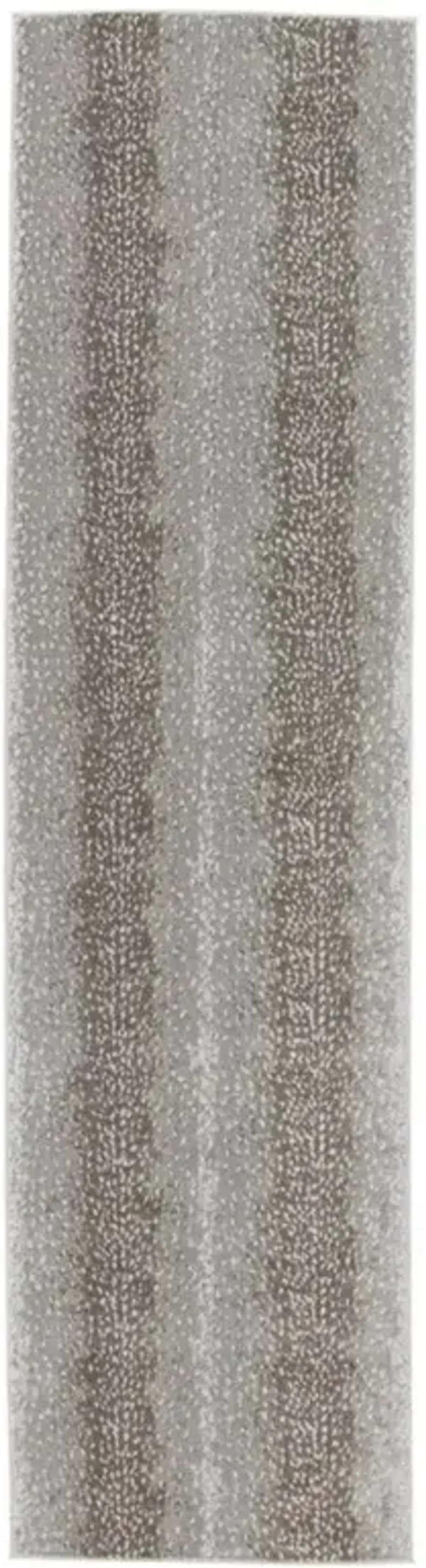 Annelise Modern Classic Grey Animal Patterned Runner Rug - 2'2"x8'