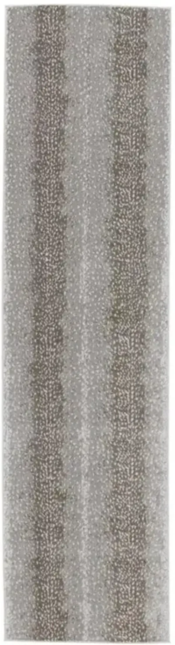 Annelise Modern Classic Grey Animal Patterned Runner Rug - 2'2"x8'