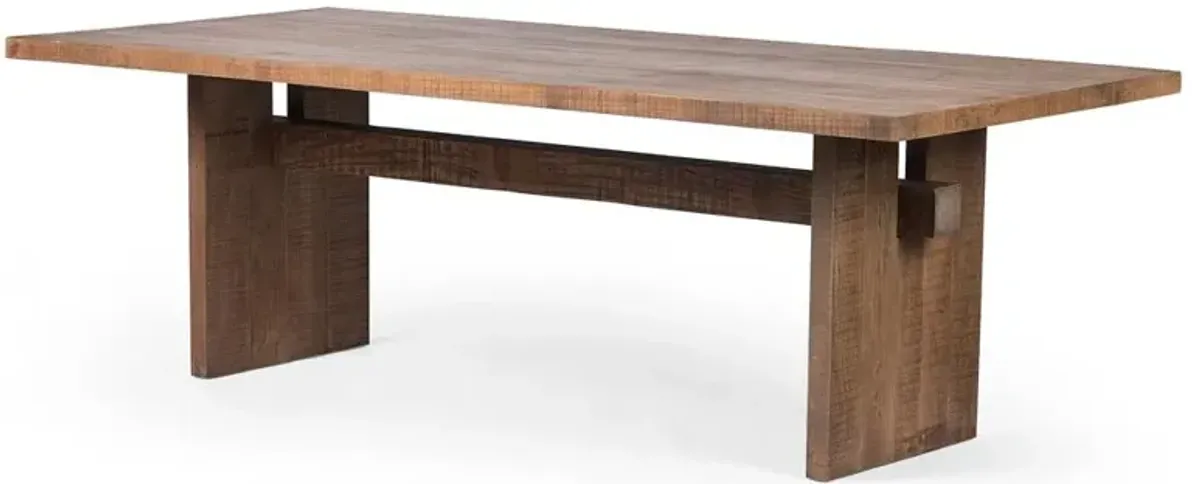 Aisha Rustic Lodge Brown Solid Reclaimed Wood Rectangular Dining Table - 92.5"W