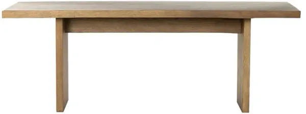 Alina Rustic Lodge Brown Oak Wood Rectangular Dining Table - 84"W