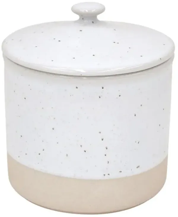 Fattoria French Country White Stoneware Canister - 5.25''