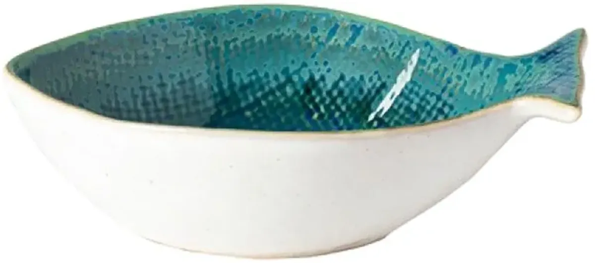 Dori Coastal Beach Blue Stoneware Seabream Bowl