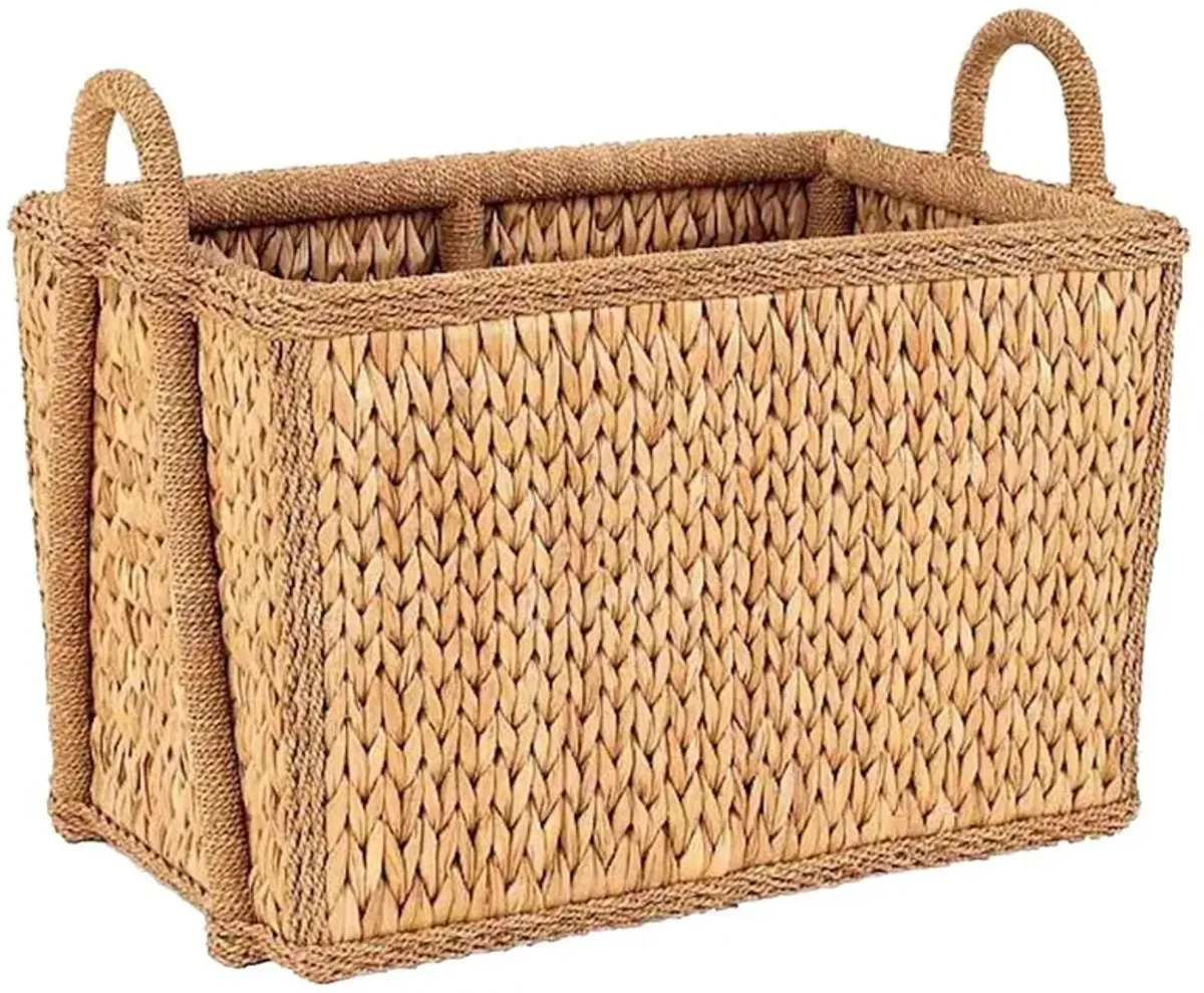 Tara Coastal Beach Natural Handwoven Rattan Mud Room Floor Basket