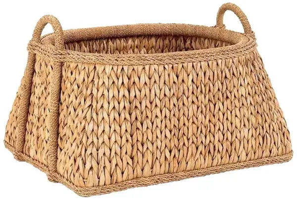 Tara Coastal Beach Natural Handwoven Rattan Floor Basket