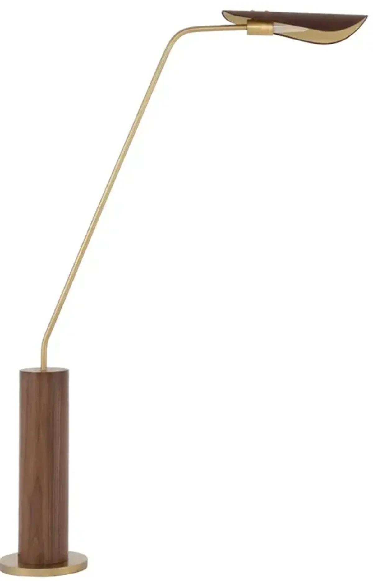 Ashton Rustic Lodge Brass Iron Brown Leather Shade Task Reading Floor Lamp