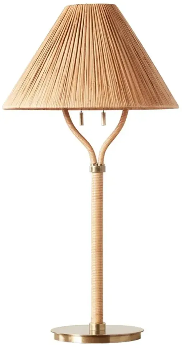 Belle Coastal Beach Natural Rattan Table Lamp