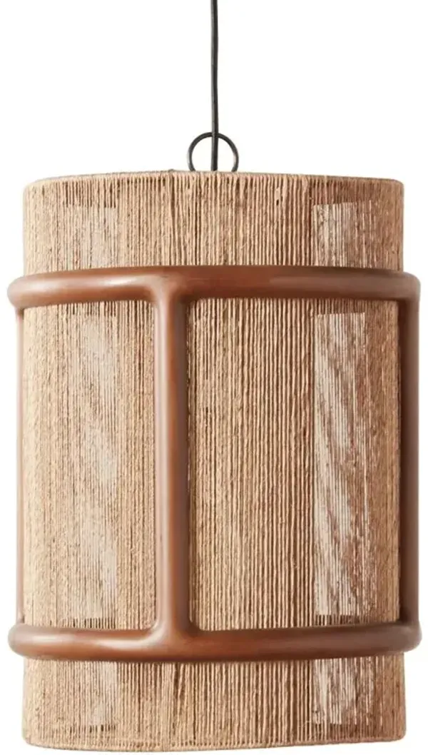 Nolan Coastal Beachwood Frame Natural Jute Pendant