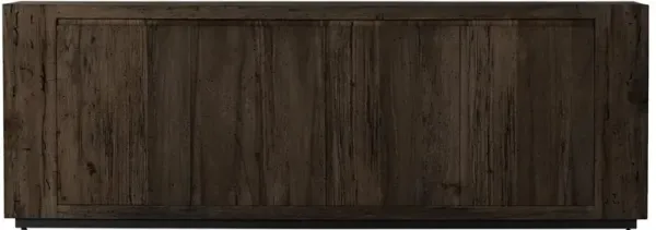 Oliver Rustic Lodge Dark Brown Wood 4 Door Sideboard