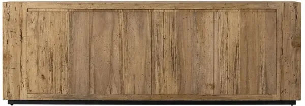 Oliver Rustic Lodge Brown Wood 4 Door Sideboard