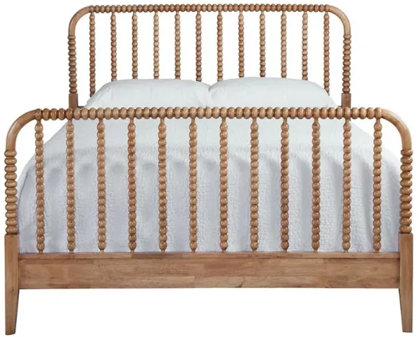 Lynda Coastal Beach Brown Wood Spindle Bed - King