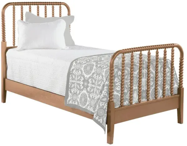 Lynda Coastal Beach Brown Wood Frame Spindle Bed - Twin