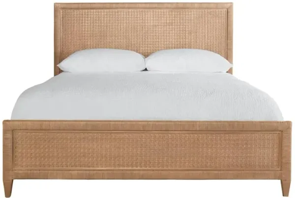 Kalea Coastal Beach Brown Woven Rattan Frame Classic Bed - Queen