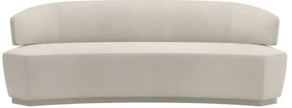 Odessa Modern Off White Performance Clipped Edge Sofa - 93.5"W