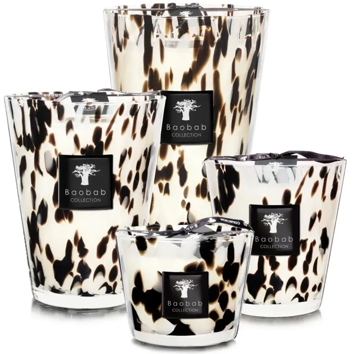 Baobab Collection Black Pearls Modern Classic Glass Scented Candle - Extra Large