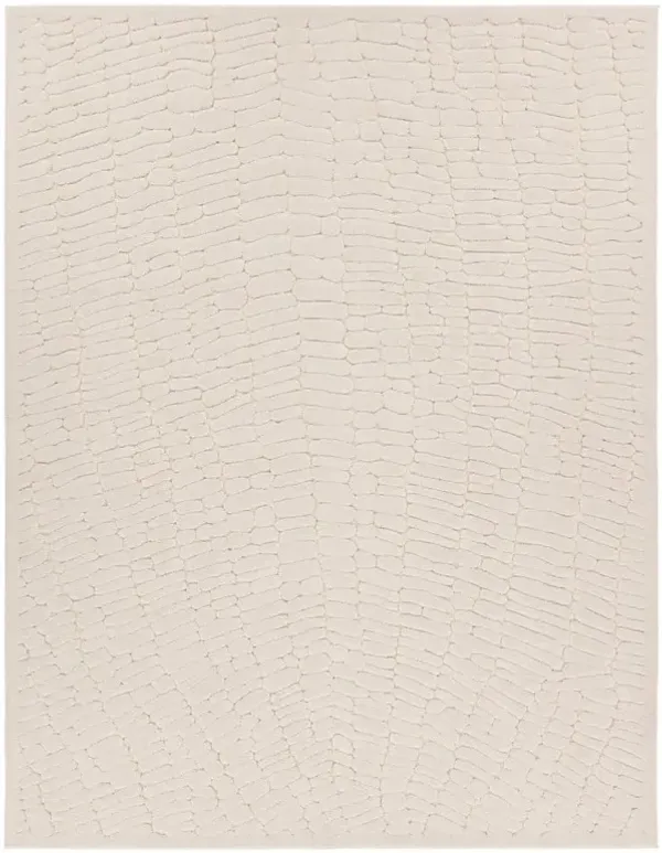 Briony Modern Classic Abstract Cream Patterned Rug - 9'2"x11'9"