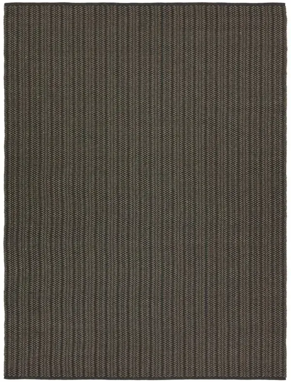 Arian Striped Grey Charcoal Indoor Outdoor Rug - 2'x3'