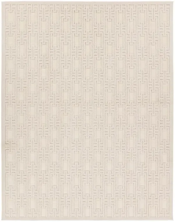 Tristan Modern Classic Geometric Cream Patterned Rug - 5'3"x7'6"