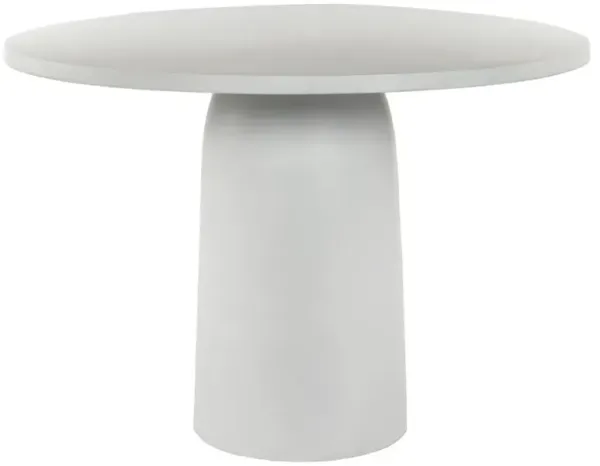 Bailey Industrial Loft White Aluminum Round Outdoor Dining Table - 42"