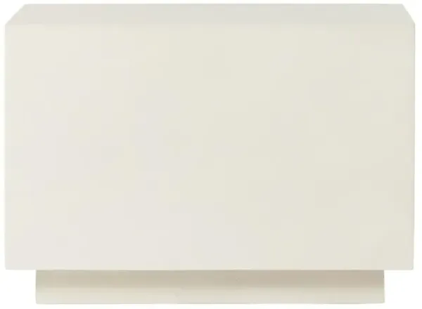 Tricia Industrial Loft White Concrete Square Block Outdoor Coffee Table