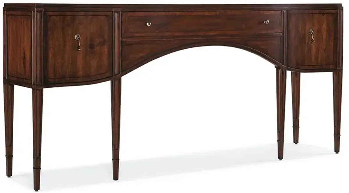 Arthur Updated Traditional Cherry Wood Curved Console Table