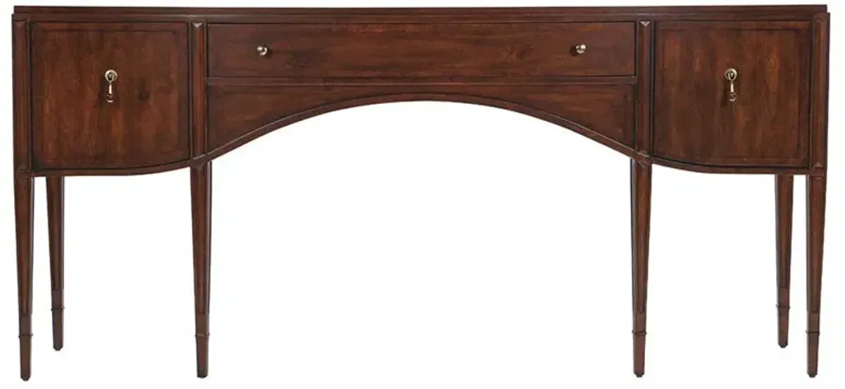 Arthur Updated Traditional Cherry Wood Curved Console Table