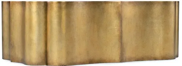 Dillard Hollywood Regency Gold Wood Freeform Coffee Table