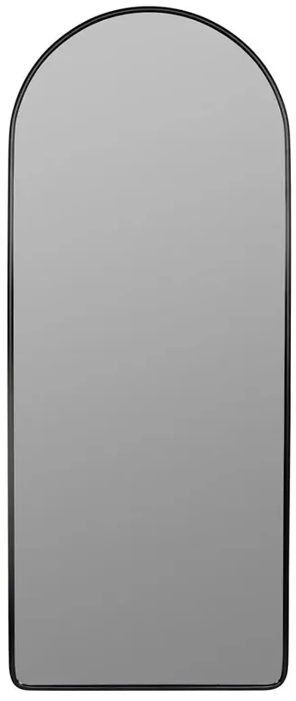 Diane Industrial Black Metal Frame Full Length Arch Floor Mirror