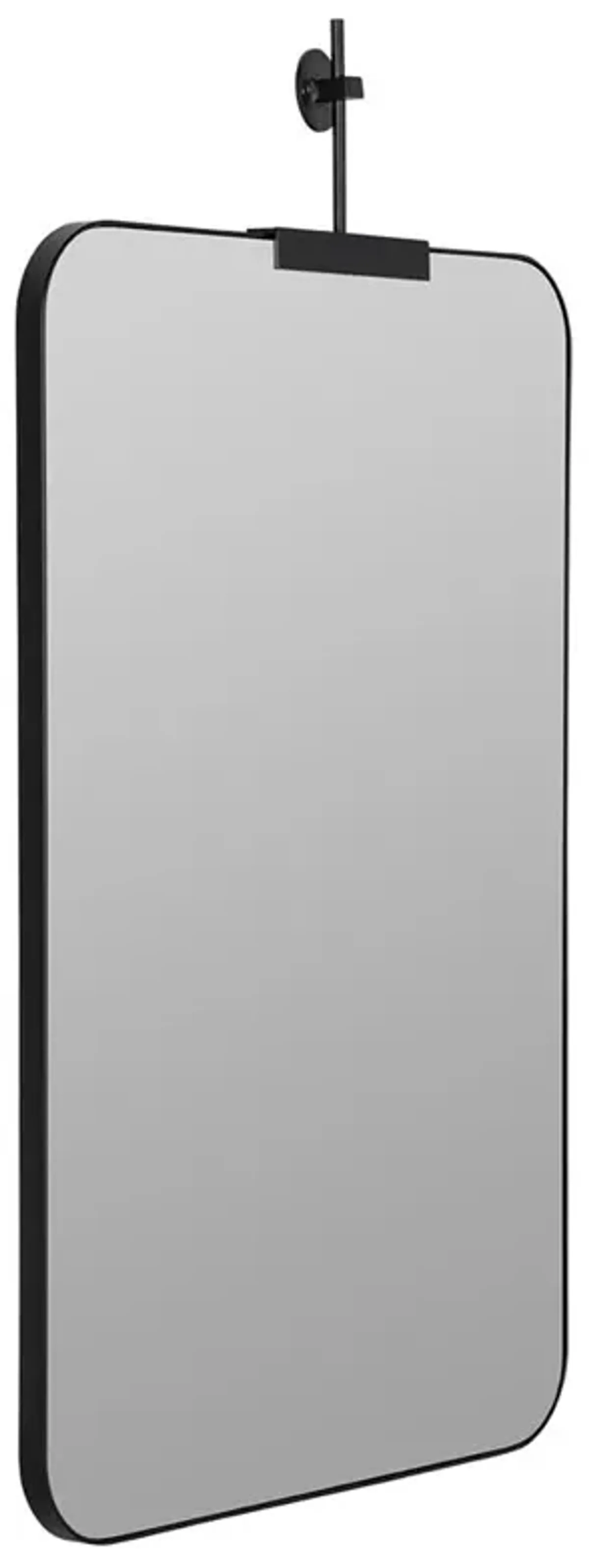 Lola Industrial Loft Black Metal Frame Rectangular Wall Mirror