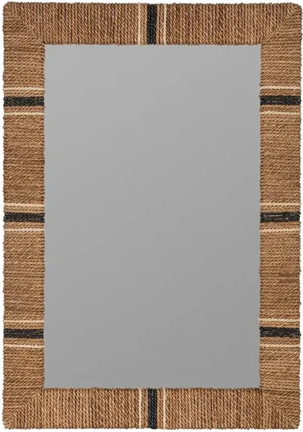 Tatum Coastal Natural Jute Woven Frame Rectangular Wall Mirror