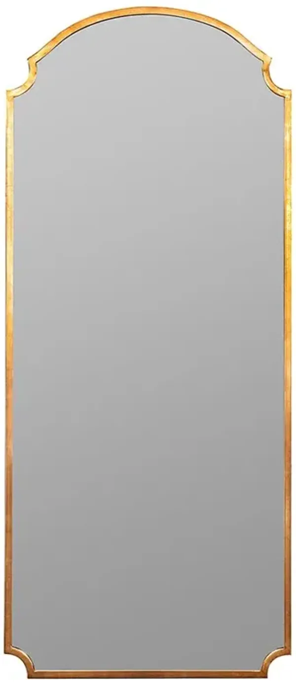 Teagan Hollywood Gold Metal Frame Full Length Arch Floor Mirror