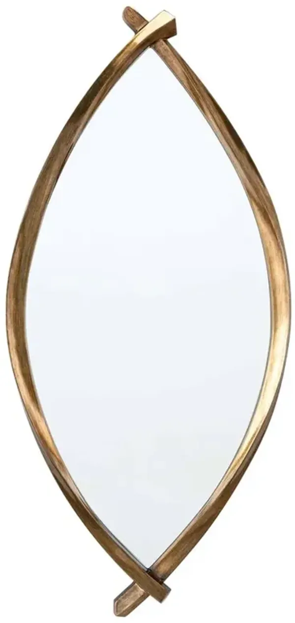 Arbre Mid Century Antique Gold Leaf Resin Frame Wall Mirror