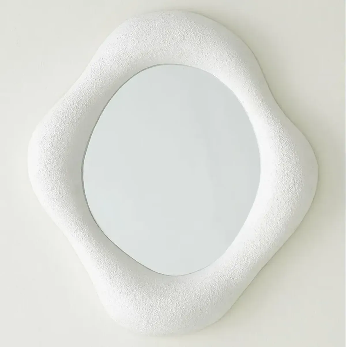 Elodie French White Resin Wall Mirror - Large