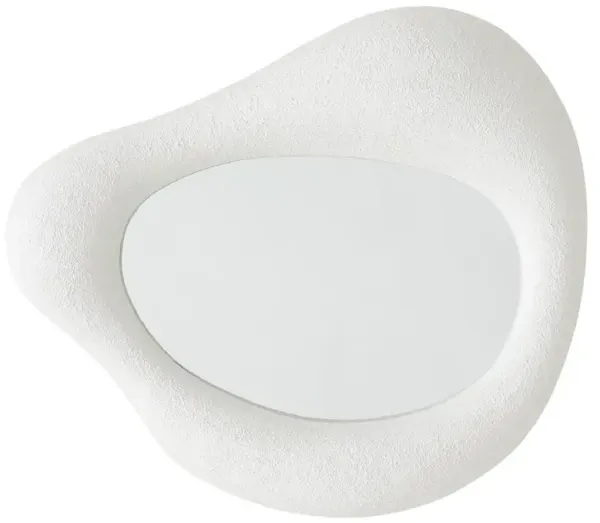 Elodie French White Resin Wall Mirror - Medium