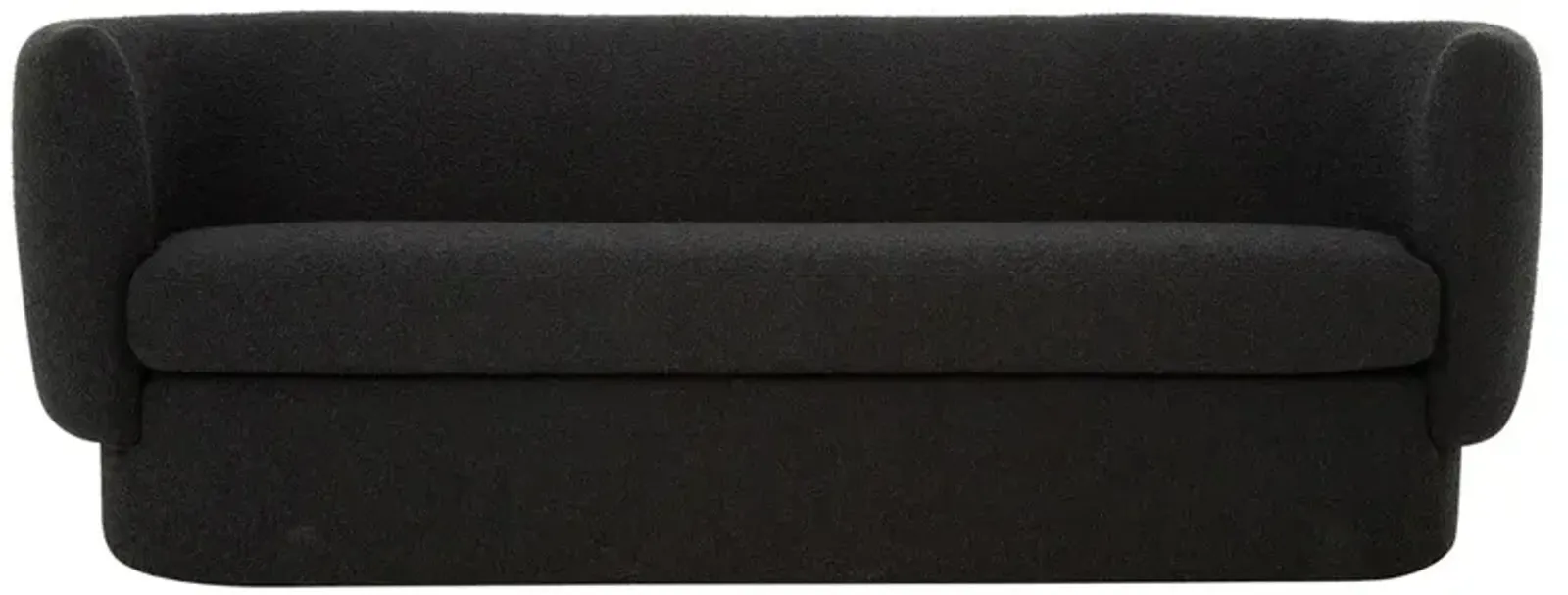 Aubriella Modern Classic Black Performance Curved Sofa - 84"