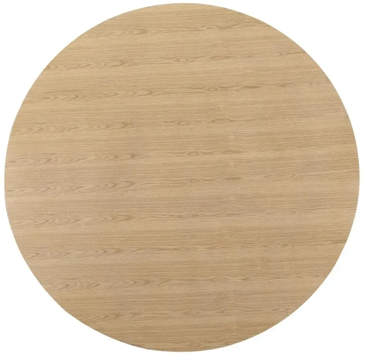 Braydon Rustic Lodge Natural Brown Oak Wood Round Dining Table - Small - 47"W