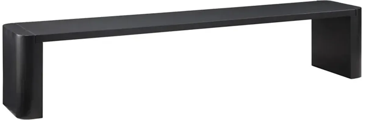 Patton Modern Classic Black Oak Wood Dining Bench - Large