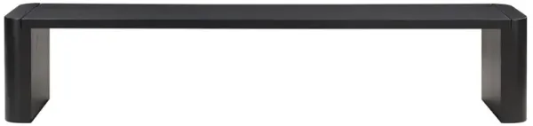 Patton Modern Classic Black Oak Wood Dining Bench - Large