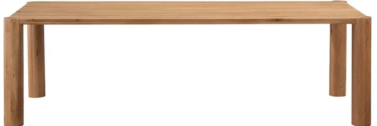 Patton Modern Classic Natural Brown Oak Rectangular Dining Table - 96"