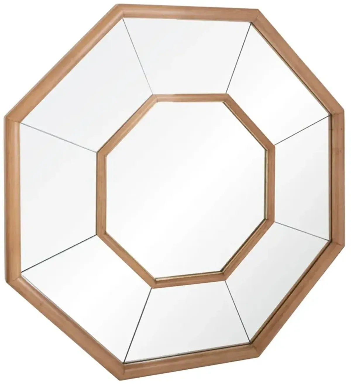 Feliz Modern Classic Brown Oak Wood Frame Wall Mirror