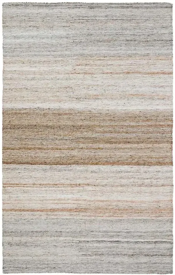 Matilda Modern Classic Stripe Ombre Brown Indoor Outdoor Rug - 9'x12'